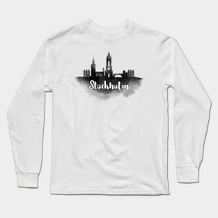 Stockholm watercolor Long Sleeve T-Shirt